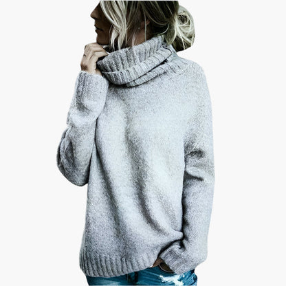 Women's Oversized Turtleneck Sweater Casual Relaxed Fit Pullover
