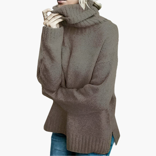 Women's Oversized Turtleneck Sweater Casual Relaxed Fit Pullover