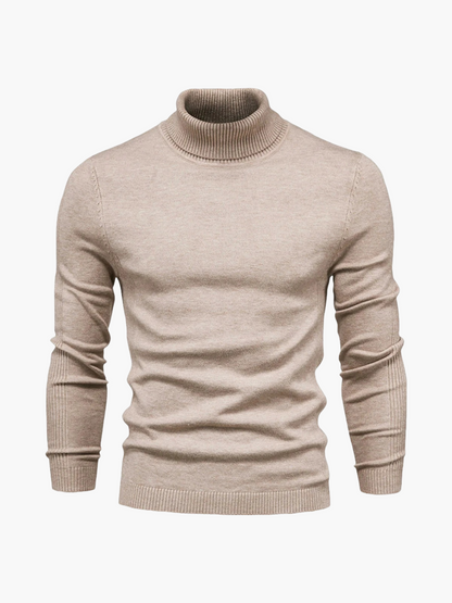 Men's Classic Turtleneck Knit Pullover Sweater for Everyday and Formal Wear