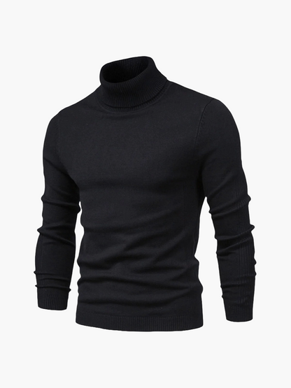 Men's Classic Turtleneck Knit Pullover Sweater for Everyday and Formal Wear