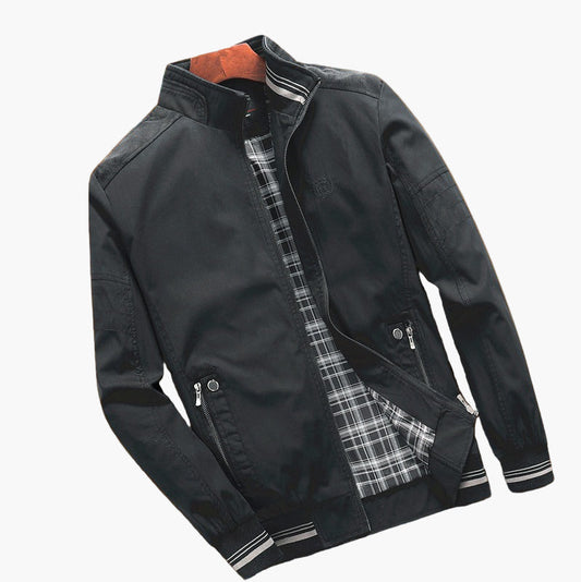 Men's Classic Bomber Jacket for Spring and Summer - Fashionable Lightweight Outerwear