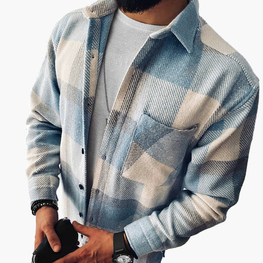 Men's Casual Plaid Shirt Jacket – Everyday Style Button-Up