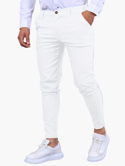 Men's Skinny-Fit Chino Pants Modern Tailored Style for Casual and Semi-Formal