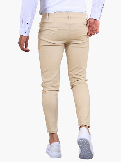 Men's Skinny-Fit Chino Pants Modern Tailored Style for Casual and Semi-Formal