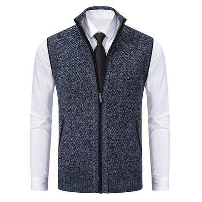 Men's Classic Business Casual Zipper Vest – Versatile Layer for Office and Everyday Style