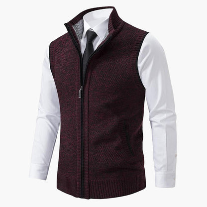 Men's Classic Business Casual Zipper Vest – Versatile Layer for Office and Everyday Style
