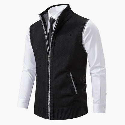 Men's Classic Business Casual Zipper Vest – Versatile Layer for Office and Everyday Style