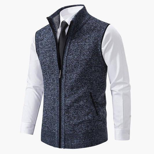 Men's Classic Business Casual Zipper Vest – Versatile Layer for Office and Everyday Style