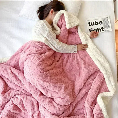 Luxury Ultra-Plush Winter Fleece Blanket – Cozy All-Season Bed Throw for Home & Bedroom