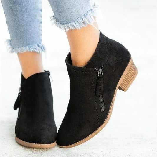 Women's Orthopedic Ankle Boots - Vintage Style Casual Booties for Everyday Comfort