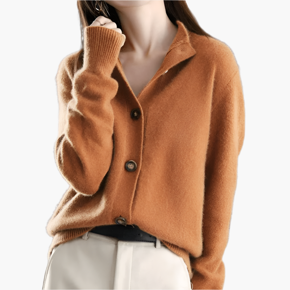 Women's Classic Button-Up Cardigan Sweater – Elegant Everyday Layer