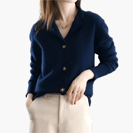 Women's Classic Button-Up Cardigan Sweater – Elegant Everyday Layer