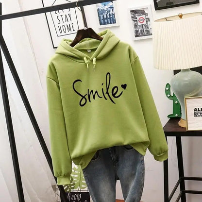 Lily – Unisex Casual Hoodie with Smile Print