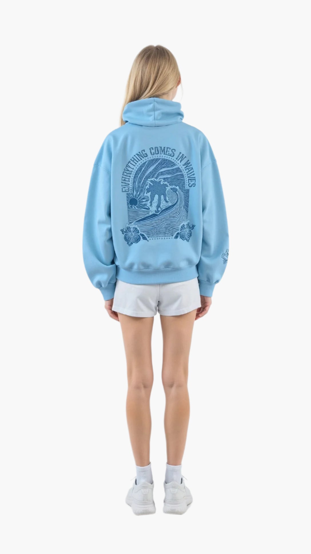 Women's Embroidered Tropical Hoodie – Casual Oversized Pullover for Everyday Style