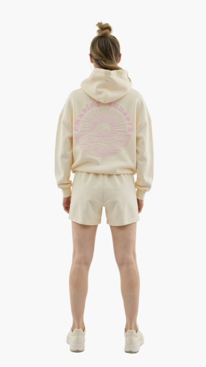 Women's Embroidered Tropical Hoodie – Casual Oversized Pullover for Everyday Style