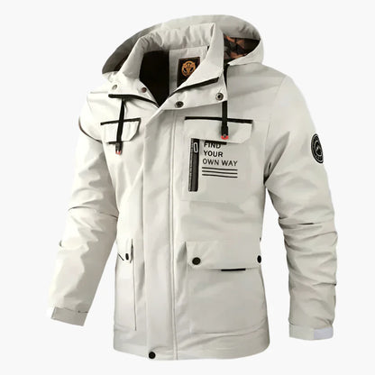 Men's Winter Outdoor Waterproof Parka Jacket with Removable Hood – All-Weather Adventure Style
