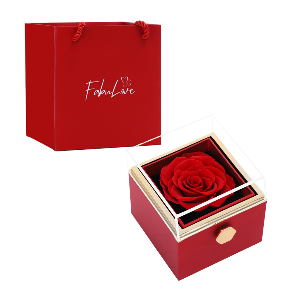 Kelly – Women's Eternal Rose Box with Hidden Necklace