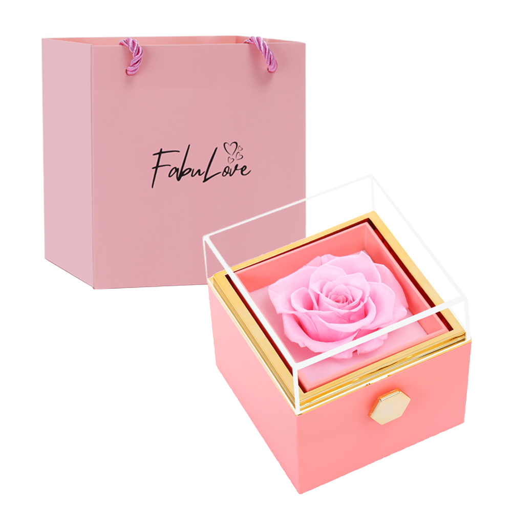 Kelly – Women's Eternal Rose Box with Hidden Necklace