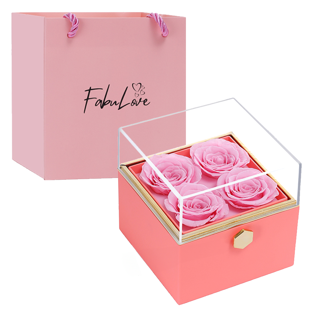 Kelly – Women's Eternal Rose Box with Hidden Necklace