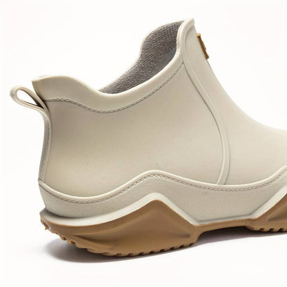 Women's Modern Outdoor Waterproof Rubber Ankle Boots - Stylish Functional Rain Shoes