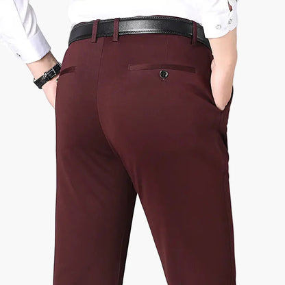 Men's Slim Fit Stretch Business Casual Trousers