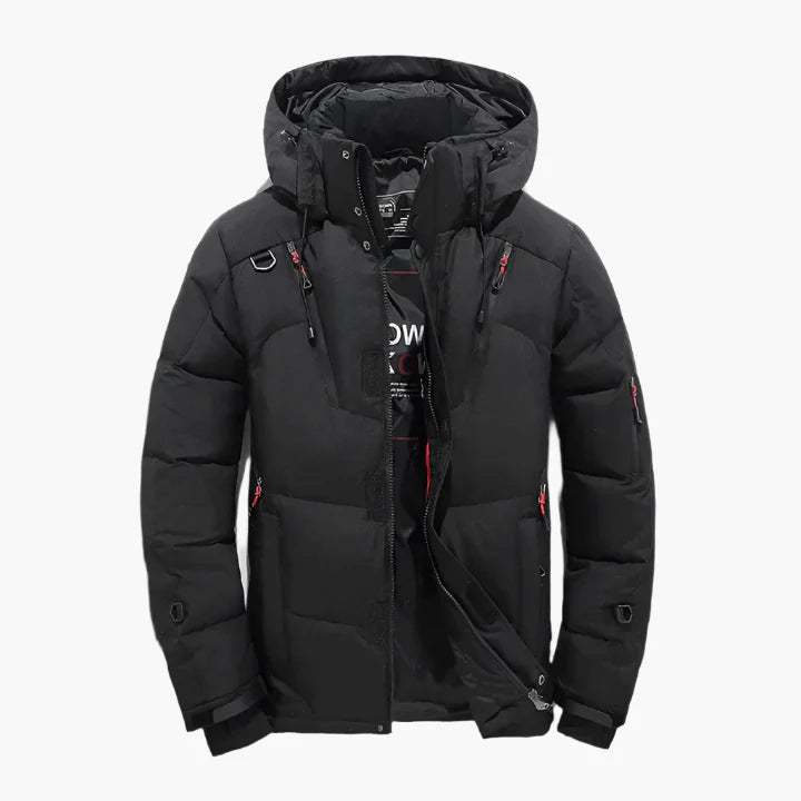 Men's Winter Hooded Puffer Jacket Outdoor Warm Casual Style