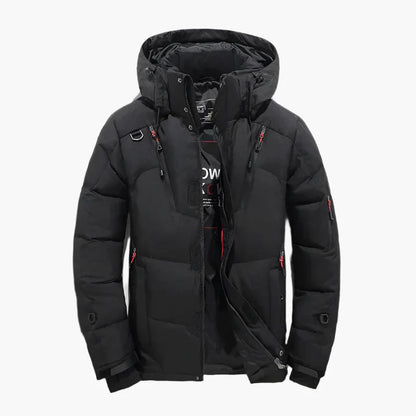 Men's Winter Hooded Puffer Jacket Outdoor Warm Casual Style