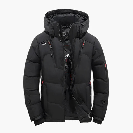 Men's Winter Hooded Puffer Jacket Outdoor Warm Casual Style