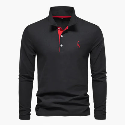 Men's Classic Long Sleeve Polo Shirt – Versatile Style for Casual and Formal Occasions