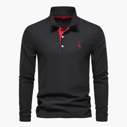 Men's Classic Long Sleeve Polo Shirt – Versatile Style for Casual and Formal Occasions