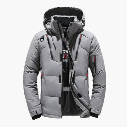 Men's Winter Hooded Puffer Jacket Outdoor Warm Casual Style