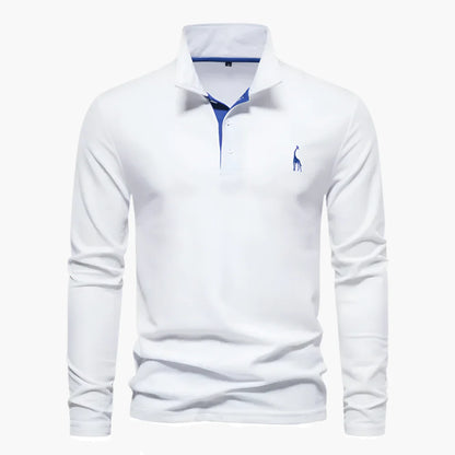 Men's Classic Long Sleeve Polo Shirt – Versatile Style for Casual and Formal Occasions