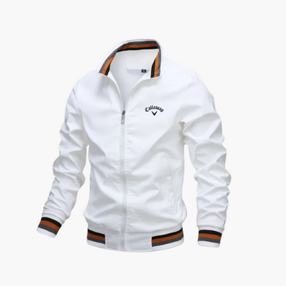 Men's Lightweight Golf Windbreaker Jacket – Athletic Fit Water-Resistant Zip-Up for Golf & Outdoor Activities