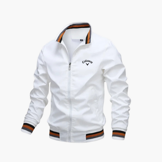 Men's Lightweight Golf Windbreaker Jacket – Athletic Fit Water-Resistant Zip-Up for Golf & Outdoor Activities