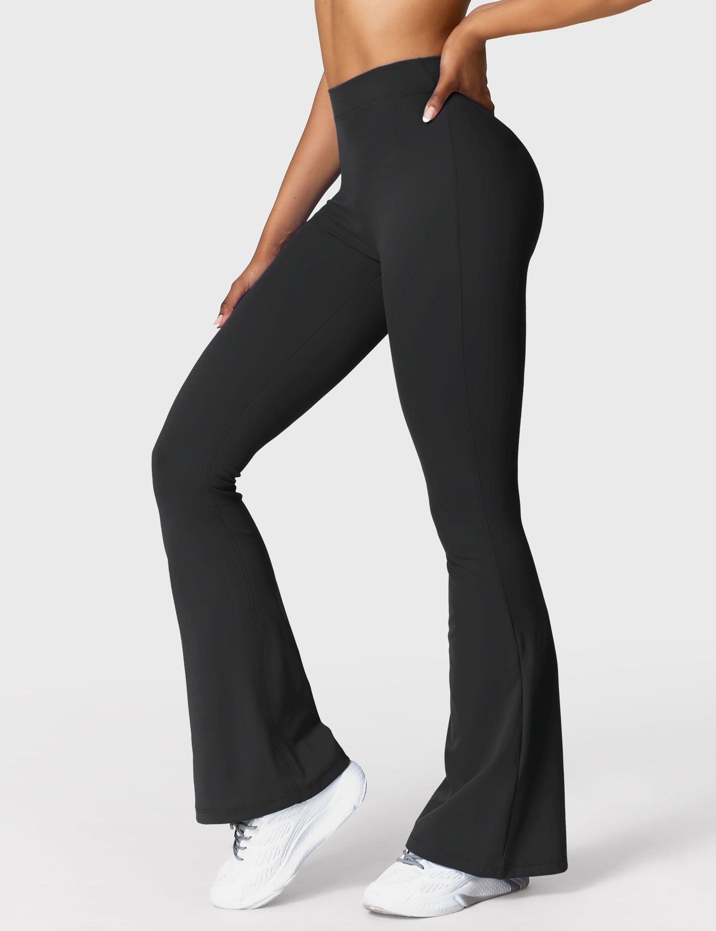 Sandra – Women's Flared Leggings with V-Back