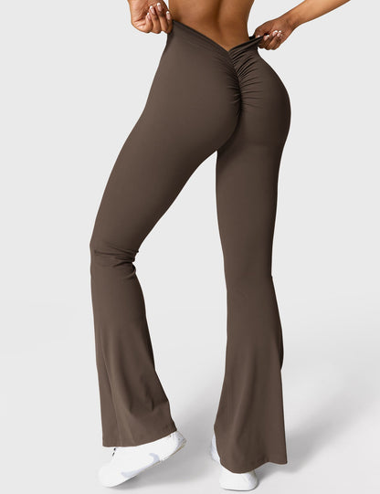 Sandra – Women's Flared Leggings with V-Back