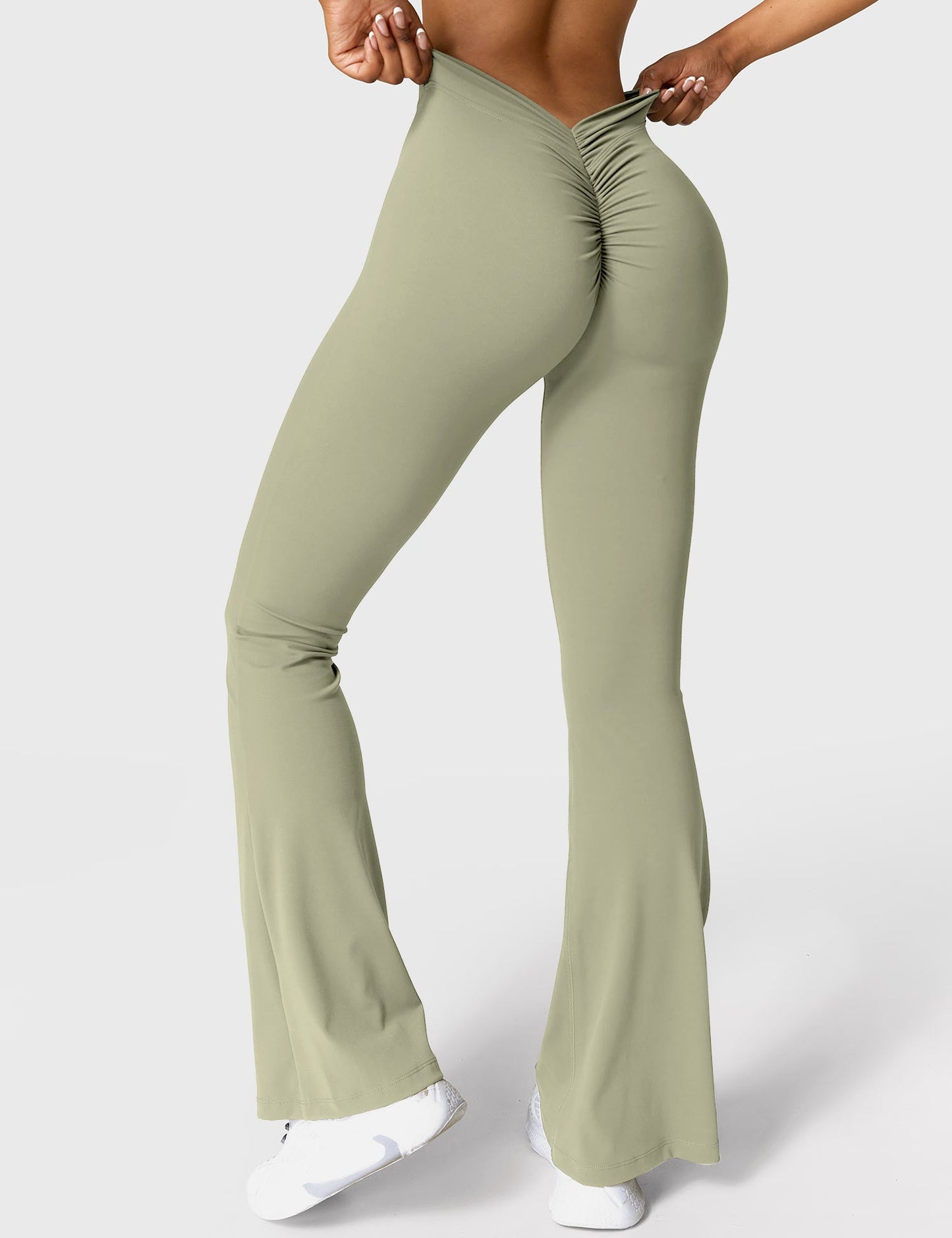 Sandra – Women's Flared Leggings with V-Back