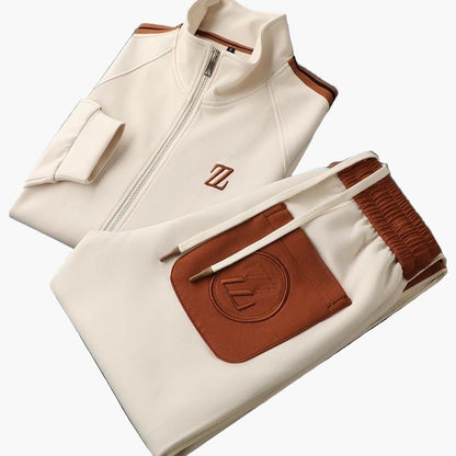 Men's Athletic Slim Fit 2-Piece Tracksuit Set – Modern Sporty Style for Training & Casual Wear
